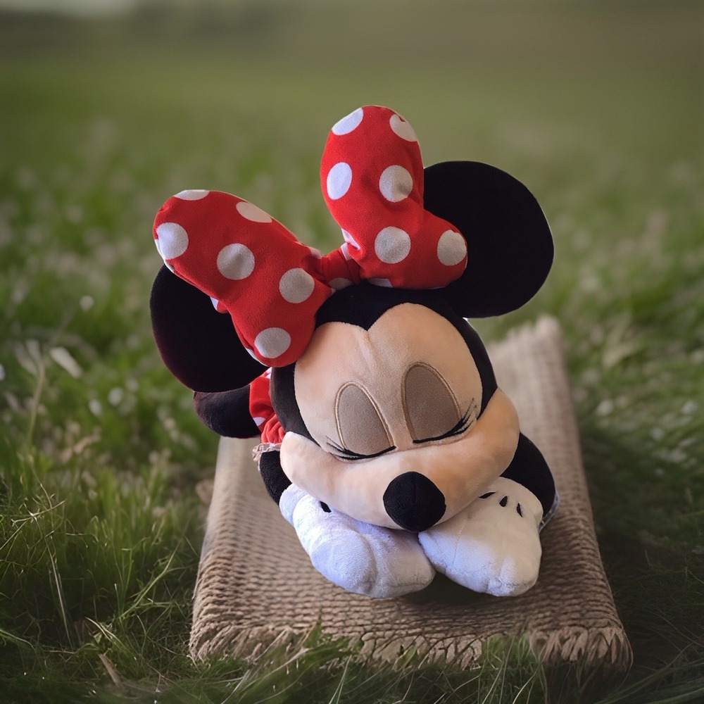 Disney Parks Dream Friends Sleeping Baby Minnie Mouse 21 Inch Plush Pillow‎ Soft